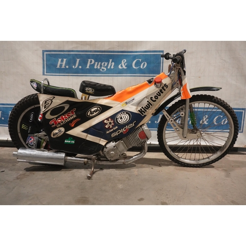 839 - Ex Ricky Wells GM500 speedway bike. With Neb clutch and Flowmaster carburettor. Runs. No docs