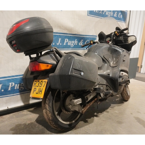 845 - BMW R1100 RT motorcycle. 1998. 1085cc. Barn stored for several years so will need recommissioning. R... 