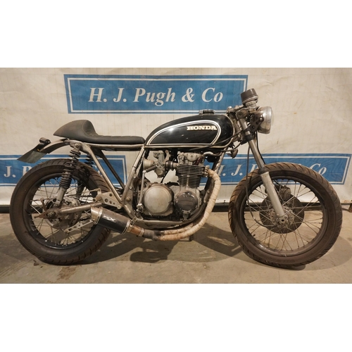 846 - Honda 500/4 cafe racer style motorcycle. 1972. 498cc. Tax and MOT exempt. Stored for several years. ... 