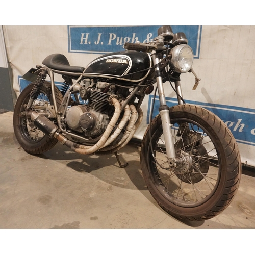 846 - Honda 500/4 cafe racer style motorcycle. 1972. 498cc. Tax and MOT exempt. Stored for several years. ... 