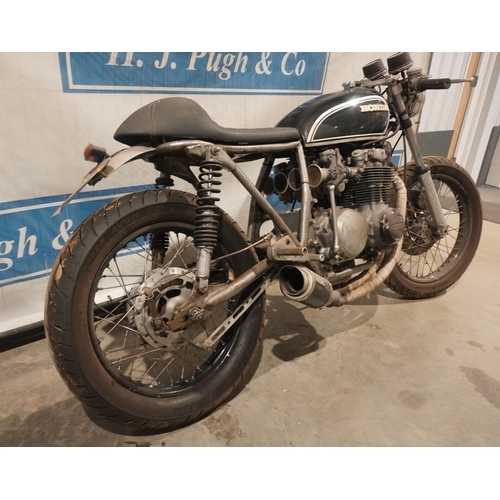 846 - Honda 500/4 cafe racer style motorcycle. 1972. 498cc. Tax and MOT exempt. Stored for several years. ... 