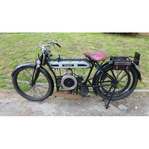 747 - Douglas 2 3/4HP motorcycle. 1919. Ex War department. Engine in good order, high and low gear ratios ... 
