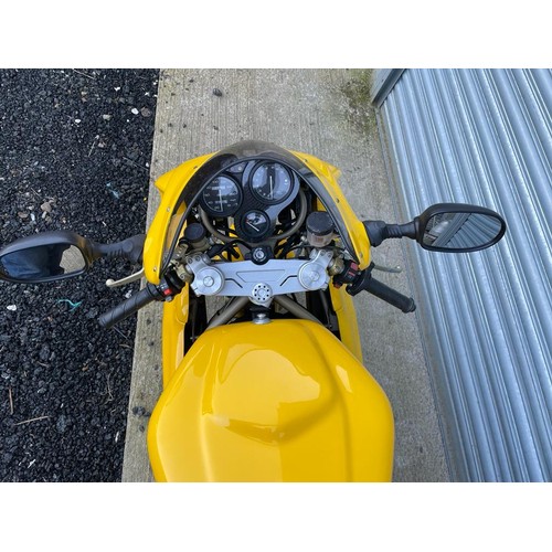 738 - Ducati 750ss motorcycle. Date of first registration 9/12/2000. This bike has been in long term stora... 