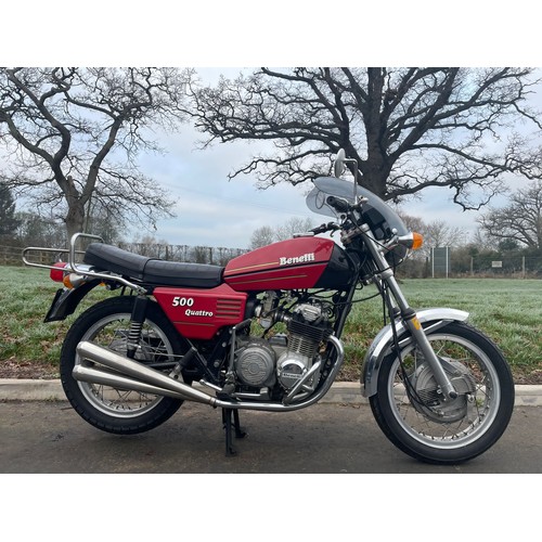 722 - Benelli Quatro motorcycle. 1974. 500cc. c/w MOT certificate & Italian documents. Last MOT was in 201... 