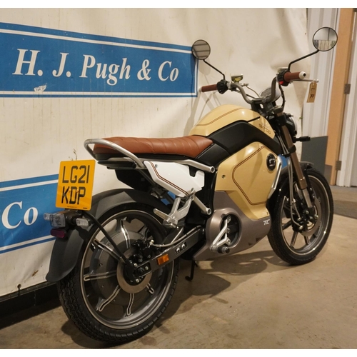 859 - VMoto Super Soco TC1 electric motorcycle. Runs well. 28MPH max. 1 Owner. Very tidy as new. 1 Mile sh... 