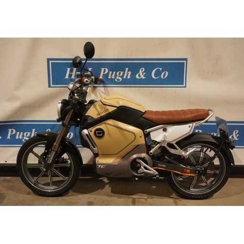 859 - VMoto Super Soco TC1 electric motorcycle. Runs well. 28MPH max. 1 Owner. Very tidy as new. 1 Mile sh... 