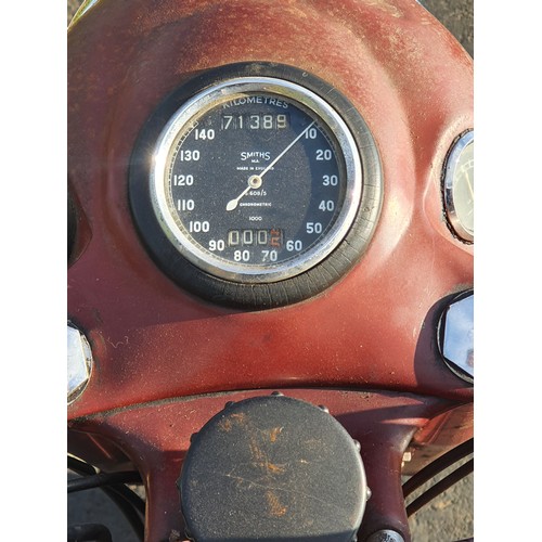 854 - BSA B31 rigid motorcycle. 1954. Engine and gearbox in good running order, correct air filter fitted,... 