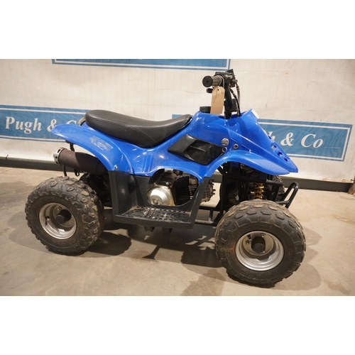 869 - Childs quadbike with Loncin engine. Runs but weak battery. No docs