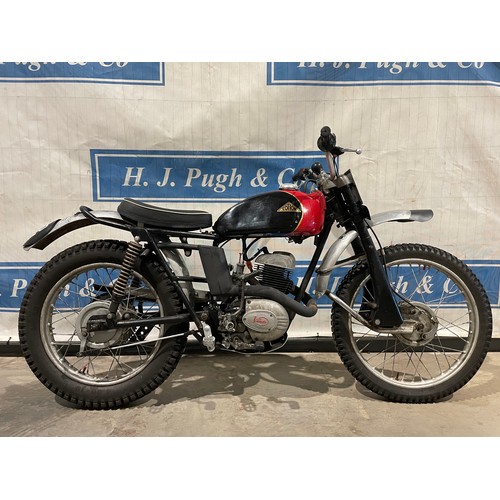 816 - Cotton Trials motorcycle. 1961. 250cc. Villiers 32A. Runs.  c/w old Mot papers, test papers and work... 