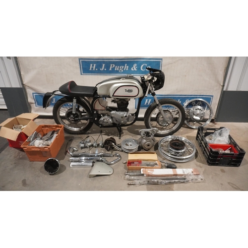 871 - Triton restoration project consisting of 1956 Norton Dominator 99 frame, 1956 all aluminium big bear... 