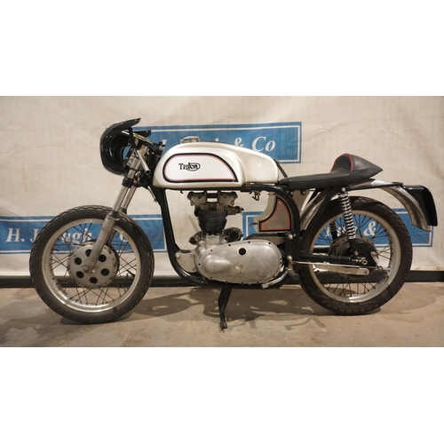 871 - Triton restoration project consisting of 1956 Norton Dominator 99 frame, 1956 all aluminium big bear... 