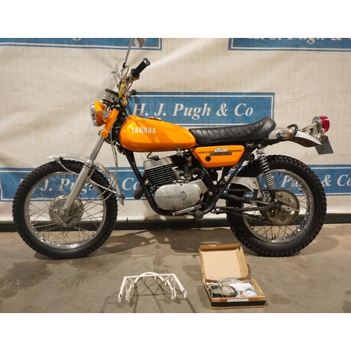 877 - Yamaha DT250 Eduro motorcycle. 1971. 250cc. Matching numbers, runs and drives. USA import with lots ... 