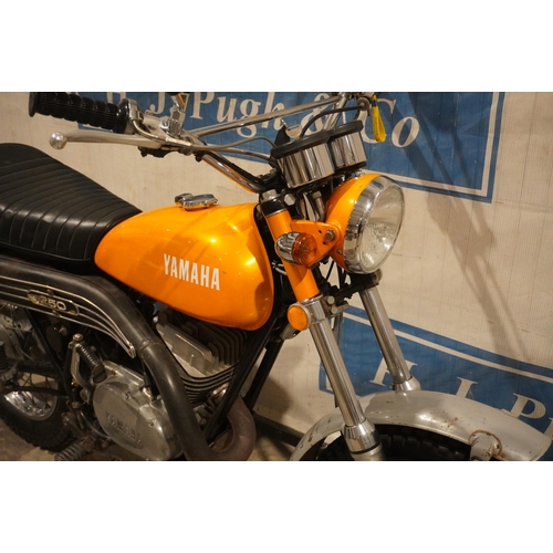 877 - Yamaha DT250 Eduro motorcycle. 1971. 250cc. Matching numbers, runs and drives. USA import with lots ... 