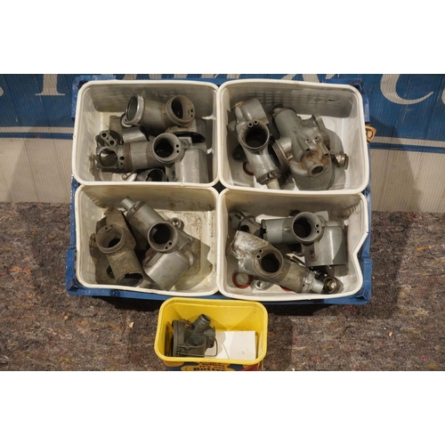 515 - Tray of Amal carburettor bodies