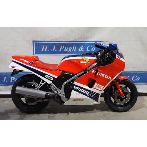878 - Honda VF1000R motorcycle. 1984. 998cc. Will need some attention and recommissioning before use. Come... 