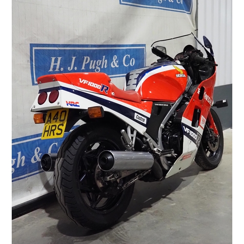 878 - Honda VF1000R motorcycle. 1984. 998cc. Will need some attention and recommissioning before use. Come... 