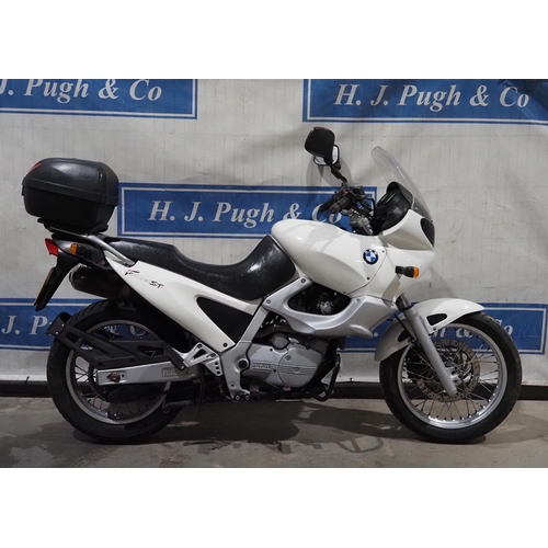 882 - BMW F650 Strada motorcycle. 1997. 650cc. Runs and rides but was stored for 9 years so will need some... 