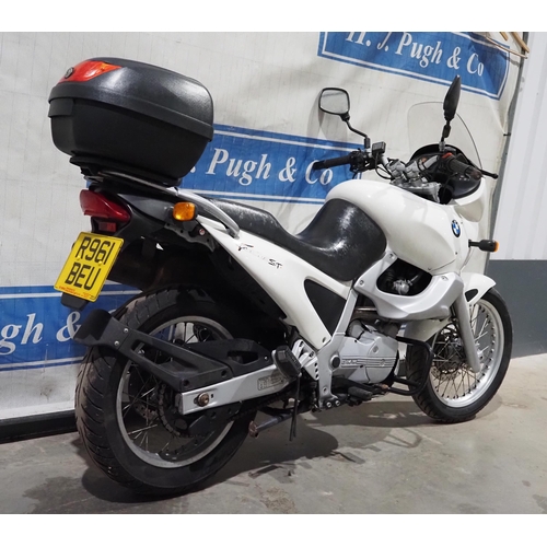 882 - BMW F650 Strada motorcycle. 1997. 650cc. Runs and rides but was stored for 9 years so will need some... 