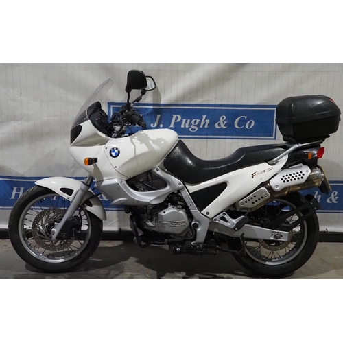 882 - BMW F650 Strada motorcycle. 1997. 650cc. Runs and rides but was stored for 9 years so will need some... 