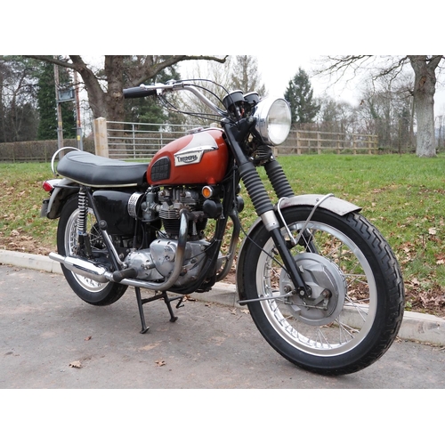 886 - Triumph Bonneville T120R motorcycle. 1969. 650cc. Matching engine and frame numbers. Transferable pl... 