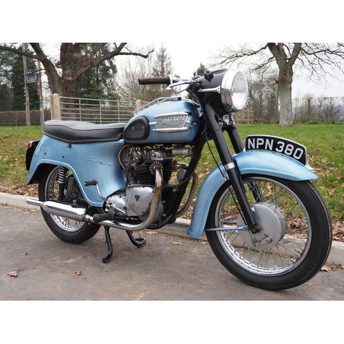 887 - Triumph 21 Bathtub motorcycle. 1958. 500cc. Logbook states it to be a 350cc however its had a engine... 