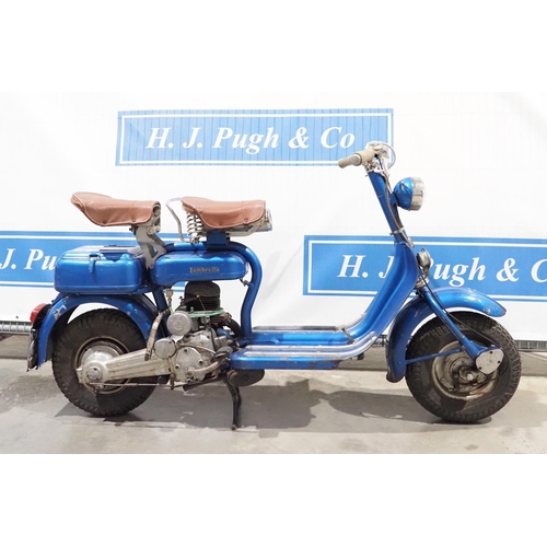 889 - Lambretta Model D moped. 1952. 125cc. Runs & rides. Matching engine and frame numbers. C/w letter of... 