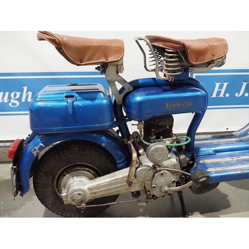 889 - Lambretta Model D moped. 1952. 125cc. Runs & rides. Matching engine and frame numbers. C/w letter of... 