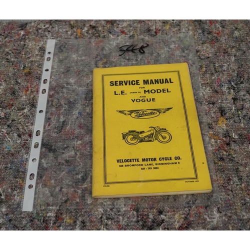 548 - Velocette LE & Vogue service manual