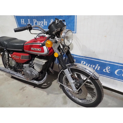 783 - Suzuki GT250 motorcycle. 1973. 250cc Engine No. GT25030843. Frame No. 30617. Reg. FRA 986L. V5