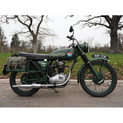 898 - BSA WD B40 motorcycle. 1967. 343cc. Runs & rides. Genuine war department motorcycle. C/w old MOT rec... 