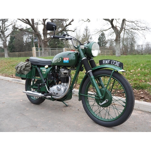 898 - BSA WD B40 motorcycle. 1967. 343cc. Runs & rides. Genuine war department motorcycle. C/w old MOT rec... 