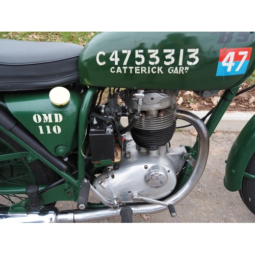 898 - BSA WD B40 motorcycle. 1967. 343cc. Runs & rides. Genuine war department motorcycle. C/w old MOT rec... 
