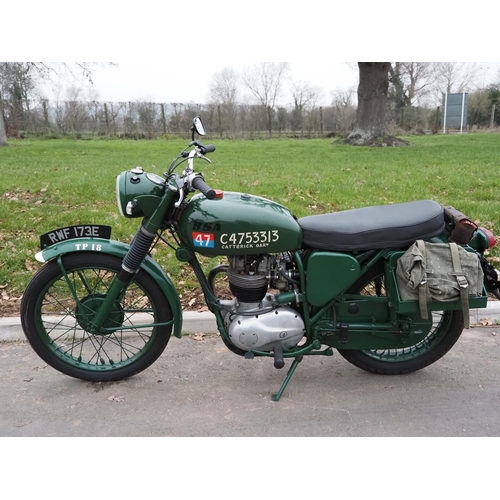 898 - BSA WD B40 motorcycle. 1967. 343cc. Runs & rides. Genuine war department motorcycle. C/w old MOT rec... 