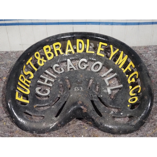 1016 - Cast iron seat - Furst & Bradley MFG Co. Chicago Ill.  81 AF