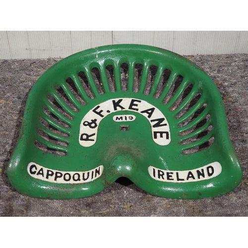 1018 - Cast iron seat - R&F Keane Cappoquin Ireland M19 (type 1)
