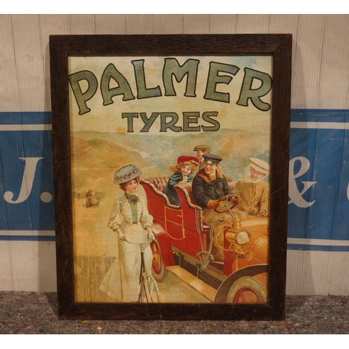 16 - Framed advertising poster - Palmer Tyres 20.5x16.5
