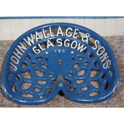 1035 - Cast iron seat - John Wallace & Sons  Glasgow (type 1)