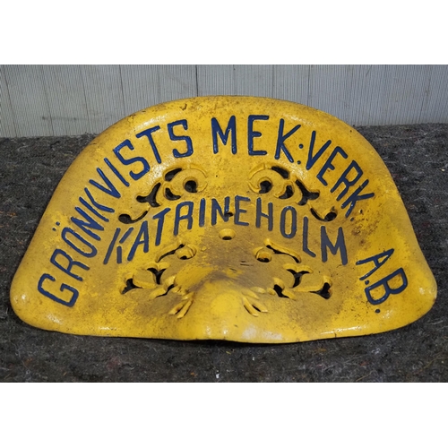 1041 - Cast iron seat - Gronkvists Mek:Verk A.B Katrineholm