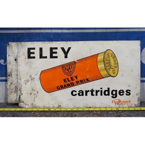 Double sided aluminium sign - Eley Cartridges 12x24
