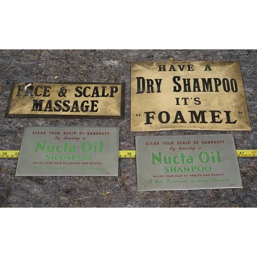 47 - 4- Early barbershop sign to include Nucta Oil and Have a Dry Shampoo