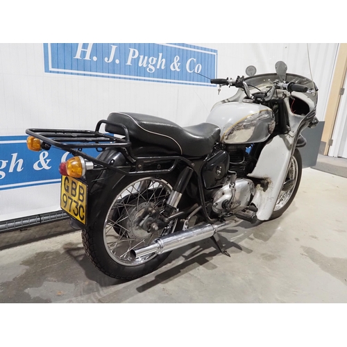 787 - Royal Enfield 250 Clipper ex-police motorcycle. 1965. 250cc. Fitted with airflow fairing. Comes with... 