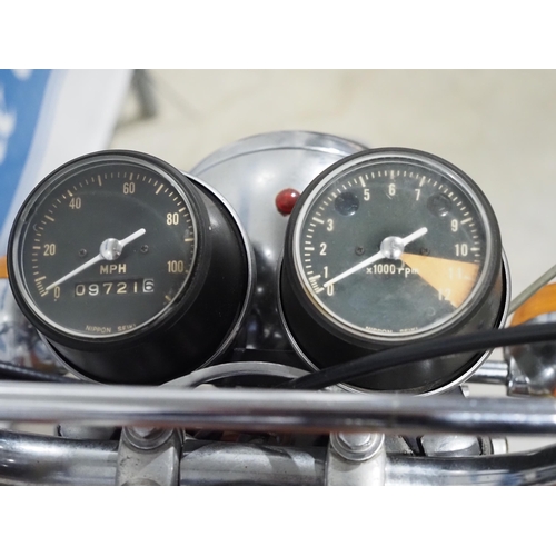909 - Honda CL175 Gold motorcycle. 175cc. Runs and rides. Imported. Reg. EGU 507H. V5
