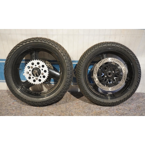 574 - 2 Motorcycle wheels from Honda NS1, new unused