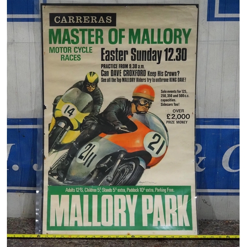 602 - Masters of Mallory motorcycle poster 30x20