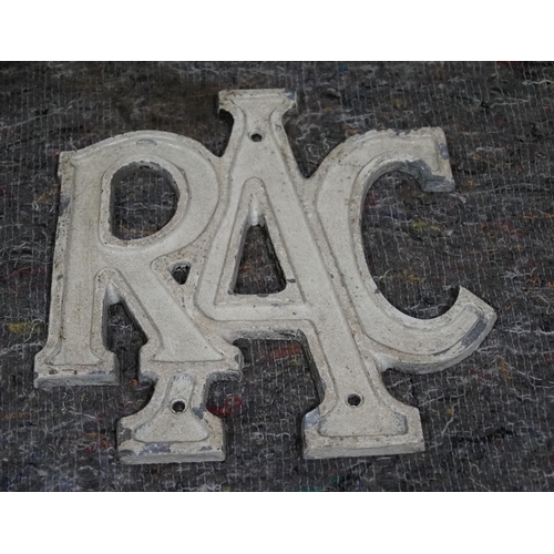 888 - Cast aluminium sign - RAC