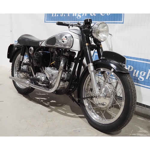 788 - Norton Triton wideline motorcycle. 1956. 650cc. New Akront alloy rims. Been in smae family for long ... 