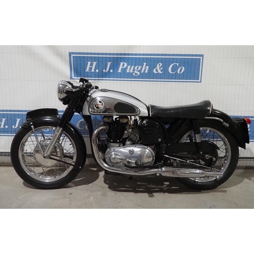 788 - Norton Triton wideline motorcycle. 1956. 650cc. New Akront alloy rims. Been in smae family for long ... 