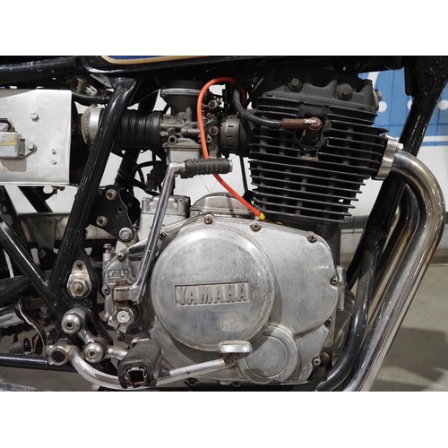 907 - Yamaha XS250 motorcycle. 1979. Runs and rides but need new battery. Frame No. *4G6-000198*. Engine N... 