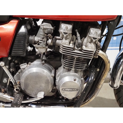 919 - Kawasaki Z650 motorcycle. 1977. 650cc. Comes with old MOT and receipts. Frame No. KZ650B505857. Runs... 