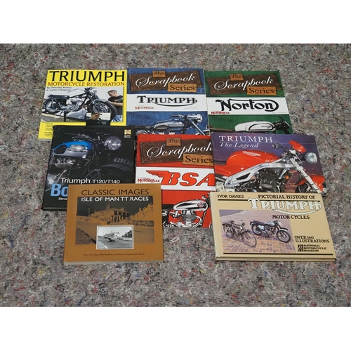 656 - Quantity of motorcycle literature to include Triumph, Norton and BSA